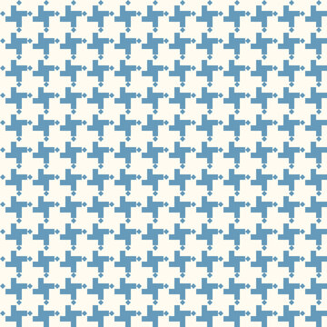 Seamless geometric houndstooth or windmill pattern background with a blue and white pixelated design for fabric pattern, wallpaper, wrapping paper, textiles, stationery, and home decor