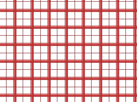 Red Plaid Checkered Grid Seamless Vector Pattern
