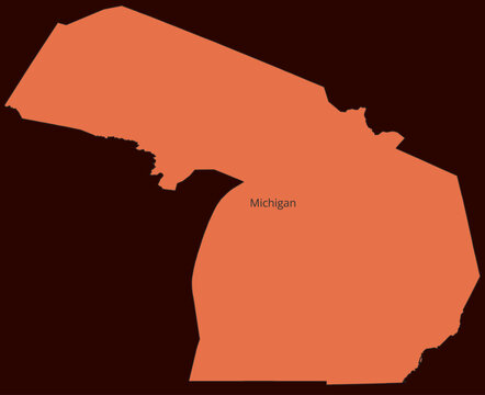 Vector Map of Michigan State SVG AI Edible With USA Map