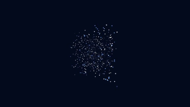 Floating Blue Particles Motion Background with Dark Glowing Light Dotted Effects For Digital Use