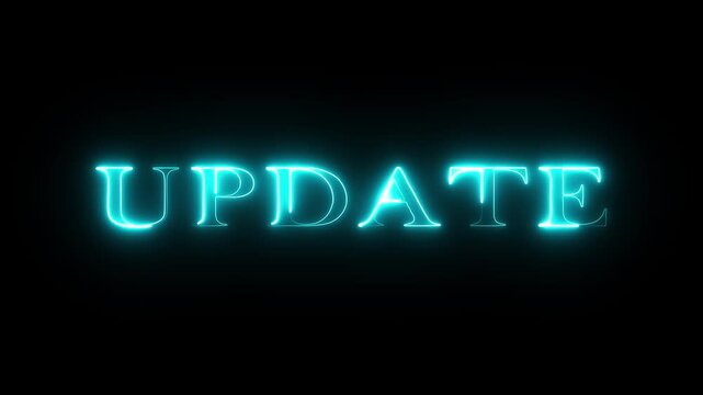 Update text neon animation