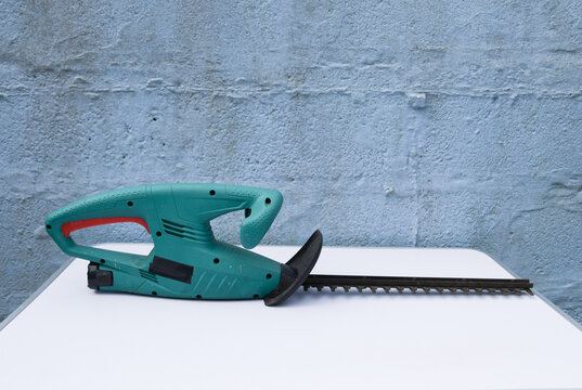 Hedge Cutter Garden Power Tool &ndash; Close-Up Gardening and Landscaping Image
