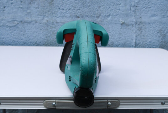 Hedge Cutter Garden Power Tool &ndash; Close-Up Gardening and Landscaping Image