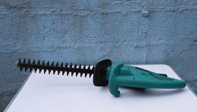 Hedge Cutter Garden Power Tool &ndash; Close-Up Gardening and Landscaping Image