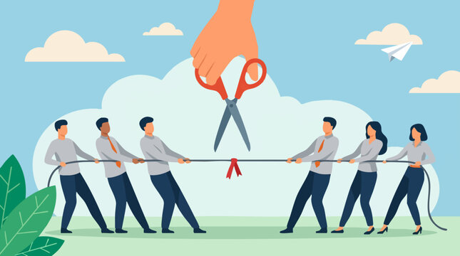 Ending business conflict: A decisive cut to the tug-of-war rope