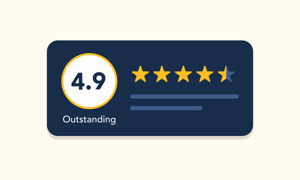 4.9 Star Customer Rating and Outstanding Review Score