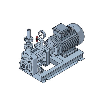 Industrial air compressor with electric motor and pressure gauge.