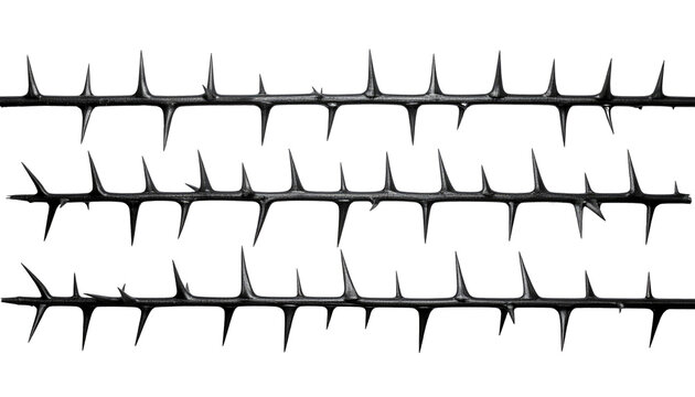 Metal grating with sharp edges against a black background, casting deep shadows