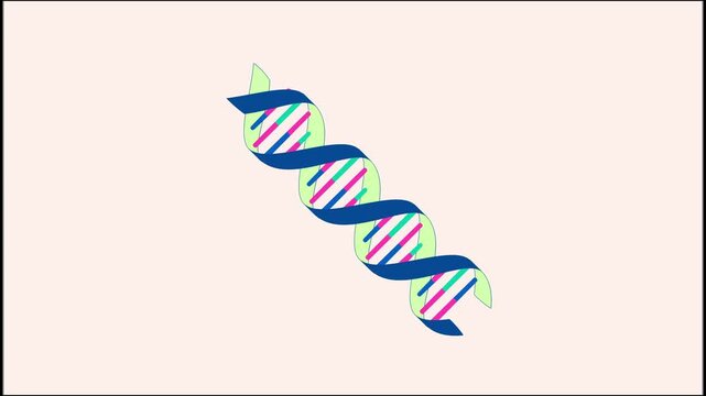 4K 2D DNA animation Looping Landscape
