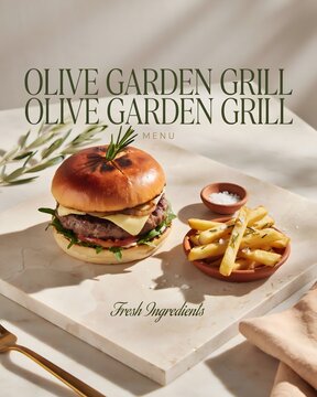 Gourmet cheeseburger combo meal with golden french fries on a light stone board cheeseburger fastfood sandwich delicious barbecue charcoal gourmand