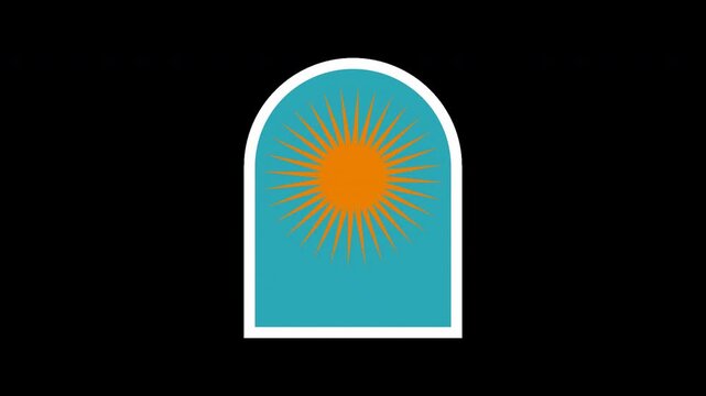 trendy sticker animation 4k isolated background