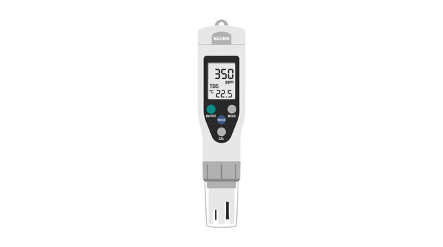 Digital TDS Meter with LCD Screen Isolated Transparent Background