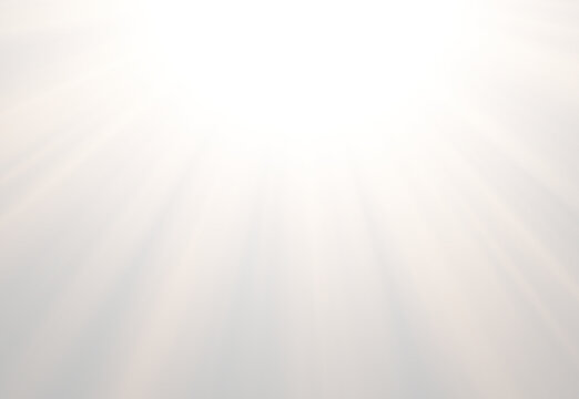 Bright white sunburst light effect with soft sun rays beaming down