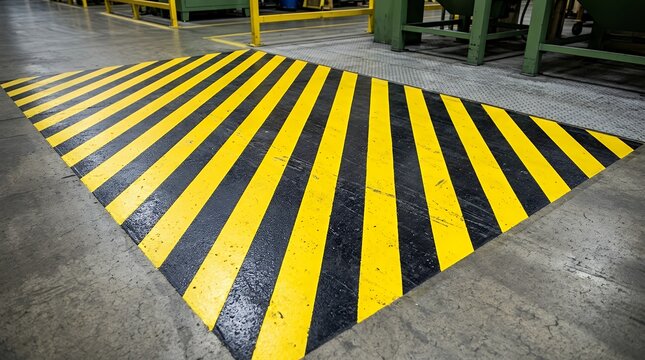 High Visibility Industrial Caution Surface Featuring Diagonal Black and Yellow Hazard Warning Stripes black yellow striped background industrial caution lines danger stripes warning hazard safety