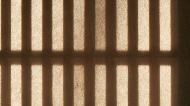 Traditional Japanese Shoji Paper Screen Texture with Wooden Lattice