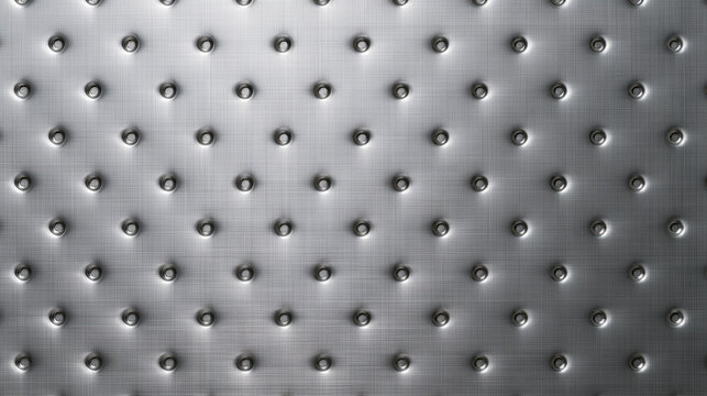 Brushed Perforated Metal Texture Industrial Steel Background