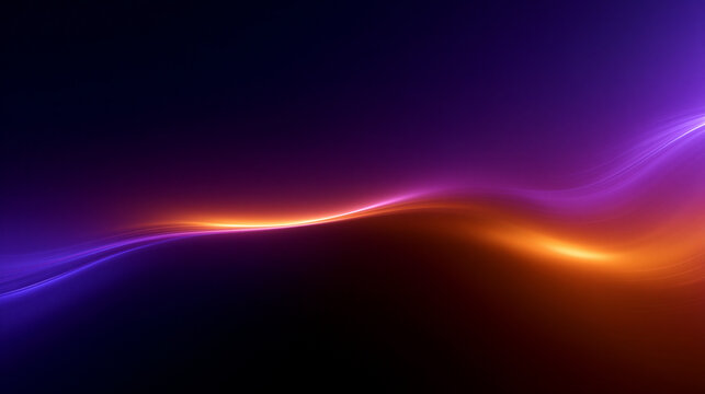 Abstract Glowing Wave of Light on Dark Background