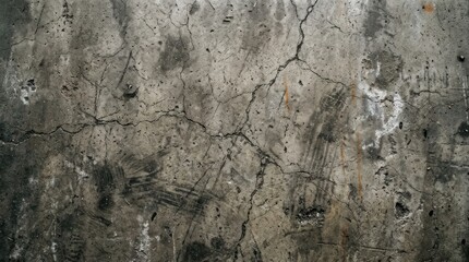 Fototapeta premium Weathered concrete wall texture with cracks and mottled stains background