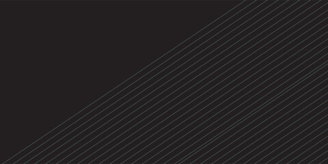 Naklejka premium Black oblique straight line background. Masculine dark linear abstract wallpaper. Elegant luxury striped gradient texture. Grey diagonal lines backdrop for flyer, banner, poster, presentation. Vector