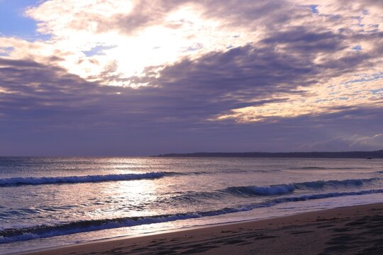 Sunset at Kenting Beach in Taiwan. Landscape of Kenting National Park.