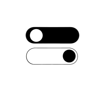 minimalist toggle button icon - on off UI button for App and web design