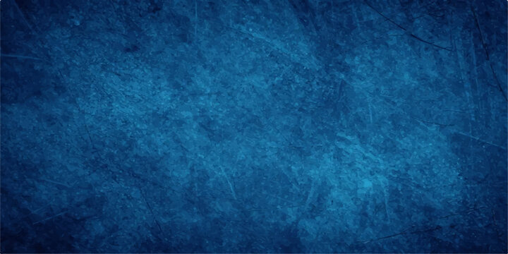 Blue Grunge Texture Background with Rough Aged Paper, Vintage Paint Wall, Abstract Dark Blue and Purple Pattern for Retro Wallpaper and Artistic Backdrop