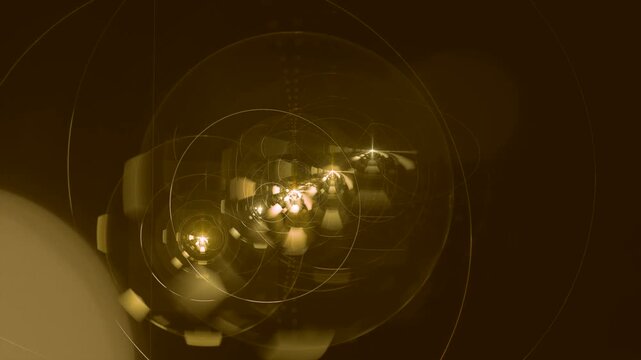 golden abstract background with lens flare and light rays, glowing orange texture, digital art concept, futuristic design element, warm color palette, motion blur effect, deep space
