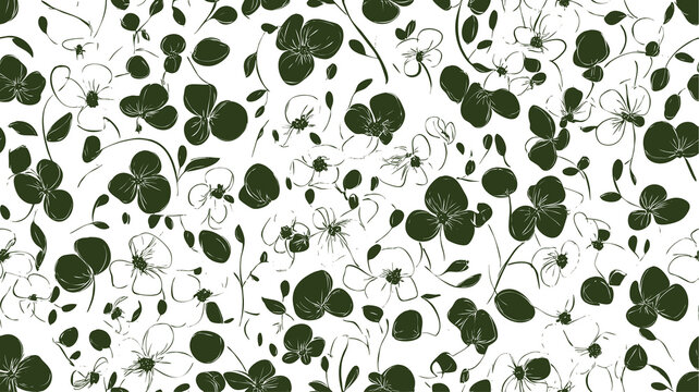 seamless background with leaves