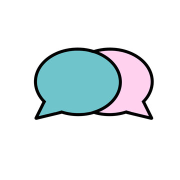speech bubble icon - chat, message and conversation symbol