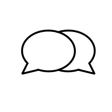 speech bubble icon - chat, message and conversation symbol