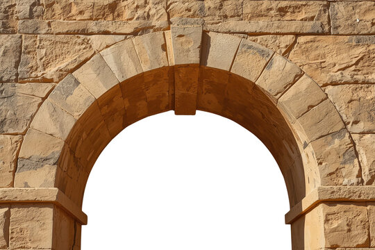 Historic Stone Arch Opening with Masonry Blocks