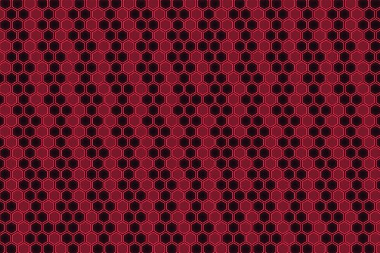 Futuristic red hexagon pattern background for modern technological visual.