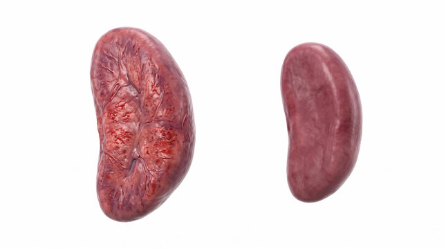Healthy Spleen Compared with Hypersplenism and Increased Splenic Activity