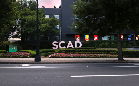 A view of SCAD Atlanta, the vibrant urban campus of the Savannah College of Art and Design situated in Midtown Atlanta, Georgia.
