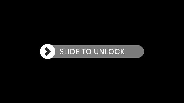 Slider locked and unlocked animation 4k video