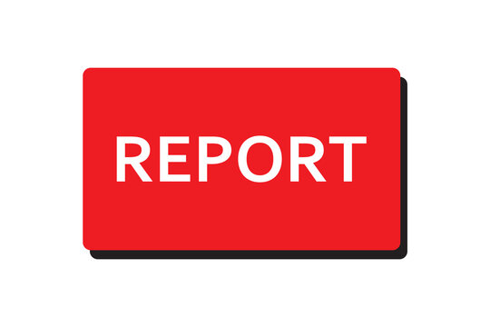 Red Report Button Web Interface Element for Online Reporting and User Interface Design.