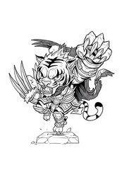 Fototapeta premium Dark Fantasy Dragon Skull Tattoo Design With Rose And Wings Line Art