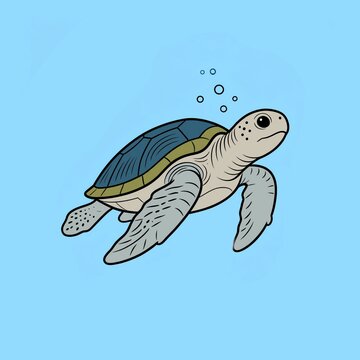 sea turtle vector illustration