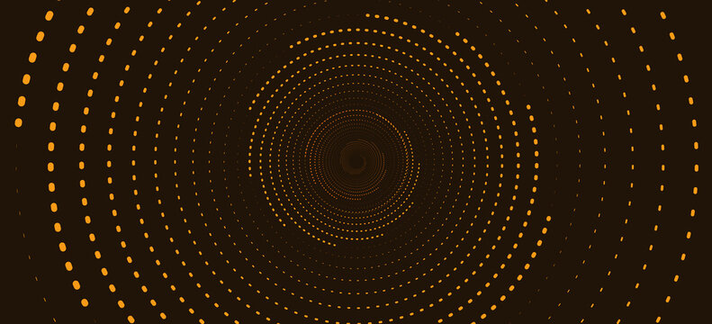 Collection of dotted circle wave vector icons. Ripple circle graphic design elements
