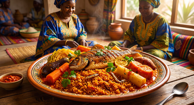 Senegalese Thieboudienne Fish and Tomato Rice with Cultural Background