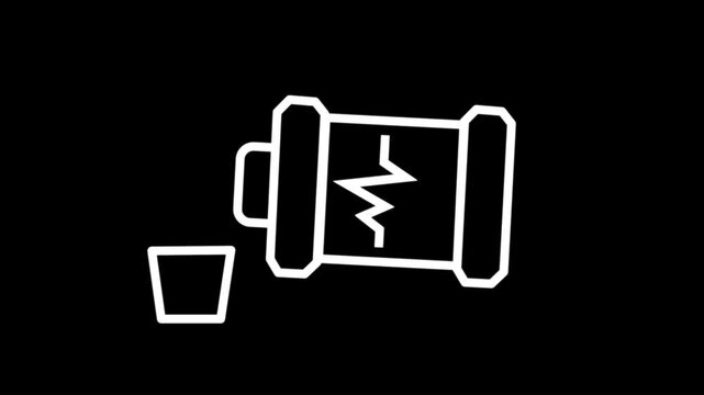 mouthwash animated icon with black background