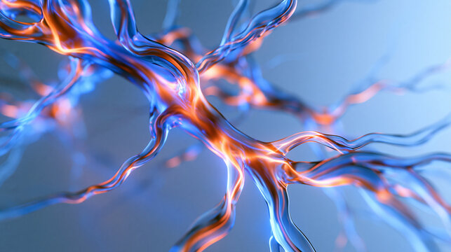 Abstract Neural Network with Glowing Synapse Connections