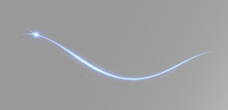 Blue energy wave with smooth light curves, radiant sparkle and elegant flowing motion for modern creative projects