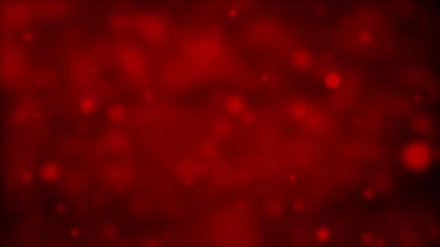 Abstract dark red background featuring glowing floating particles in soft focus motion effect for professional cinematic video footage projects requiring warm atmospheric lighting and ethereal depth t