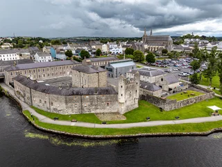 Aerial view of Enniskillen on the banks of Lough Erne in Northern Ireland. Irelands only island town. © Lukassek
