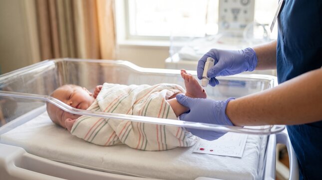 Newborn Heel Prick Screening Test in Hospital Nursery, Neonatology and Infant Healthcare