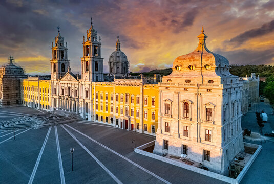 The Palace of Mafra in the district of Lisbon, Portugal. UNESCO's World Heritage Site