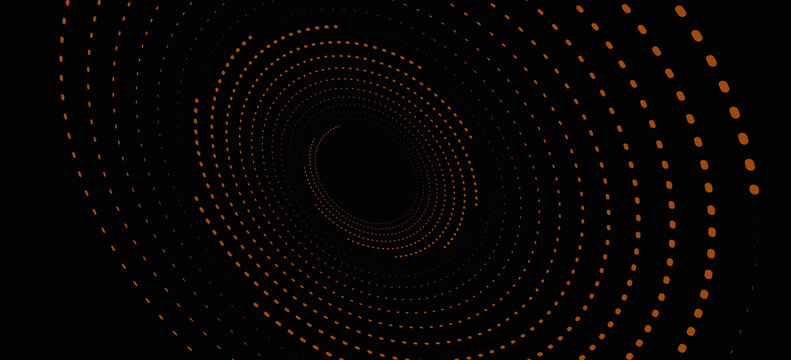Collection of dotted circle wave vector icons. Ripple circle graphic design elements