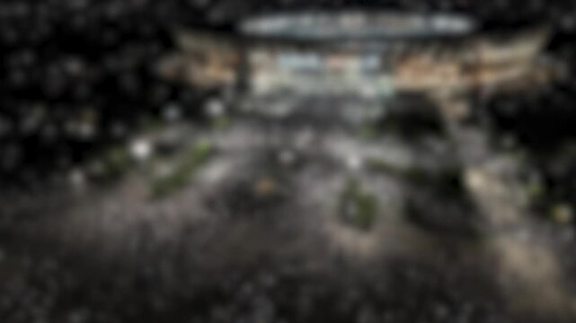 Time-lapse of Crowds Leaving Sports Stadium