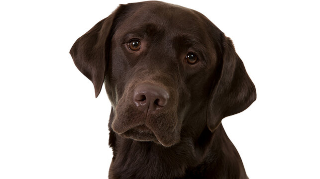 Chocolate Labrador Retriever dog portrait